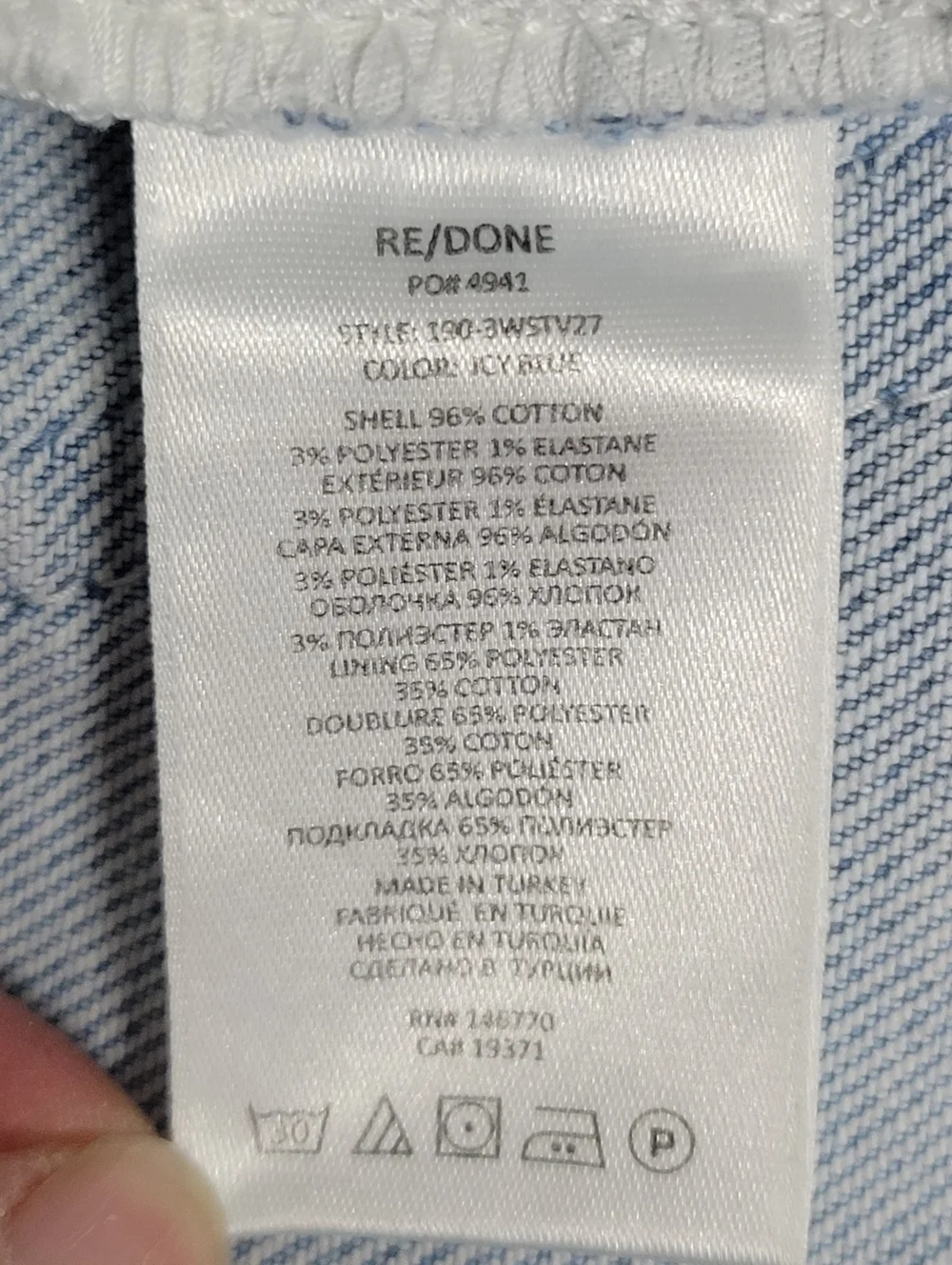 Re/Done 70S Stove Pipe Jeans Size 27.